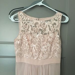 Adriana Papell Blush Bridesmaid Dress